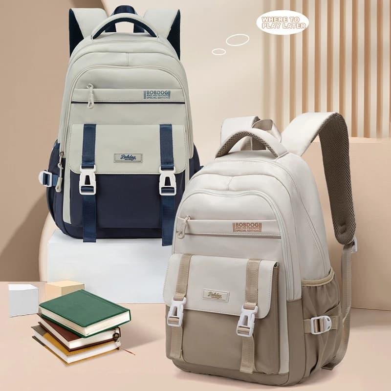Mochila de gran capacidad, nueva mochila informal para mujer de estilo universitario 2025, mochila impermeable para campus