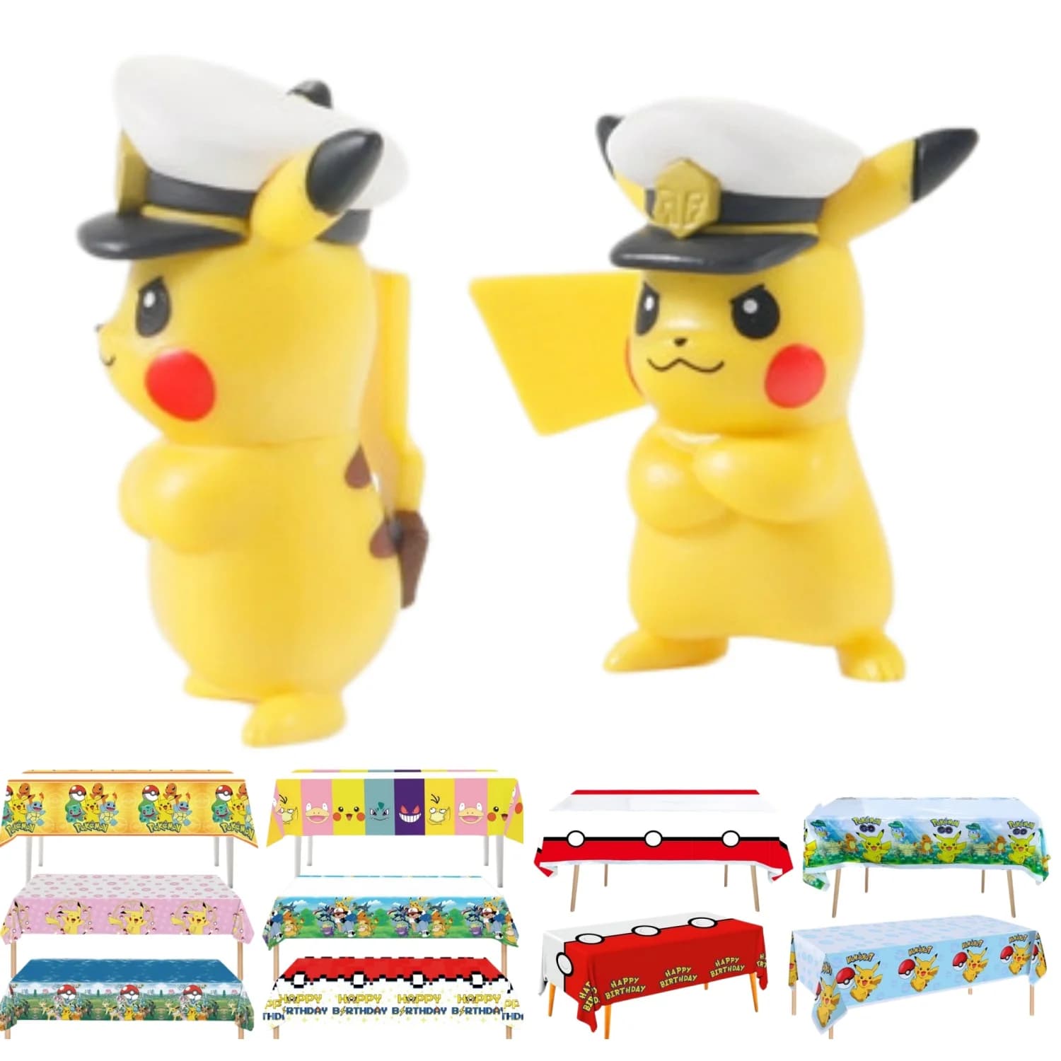 Mantel de Pokémon para decoración de fiesta de cumpleaños, mantel desechable de Pikachu, cubierta de mesa para Baby Shower, regalo de juguete para