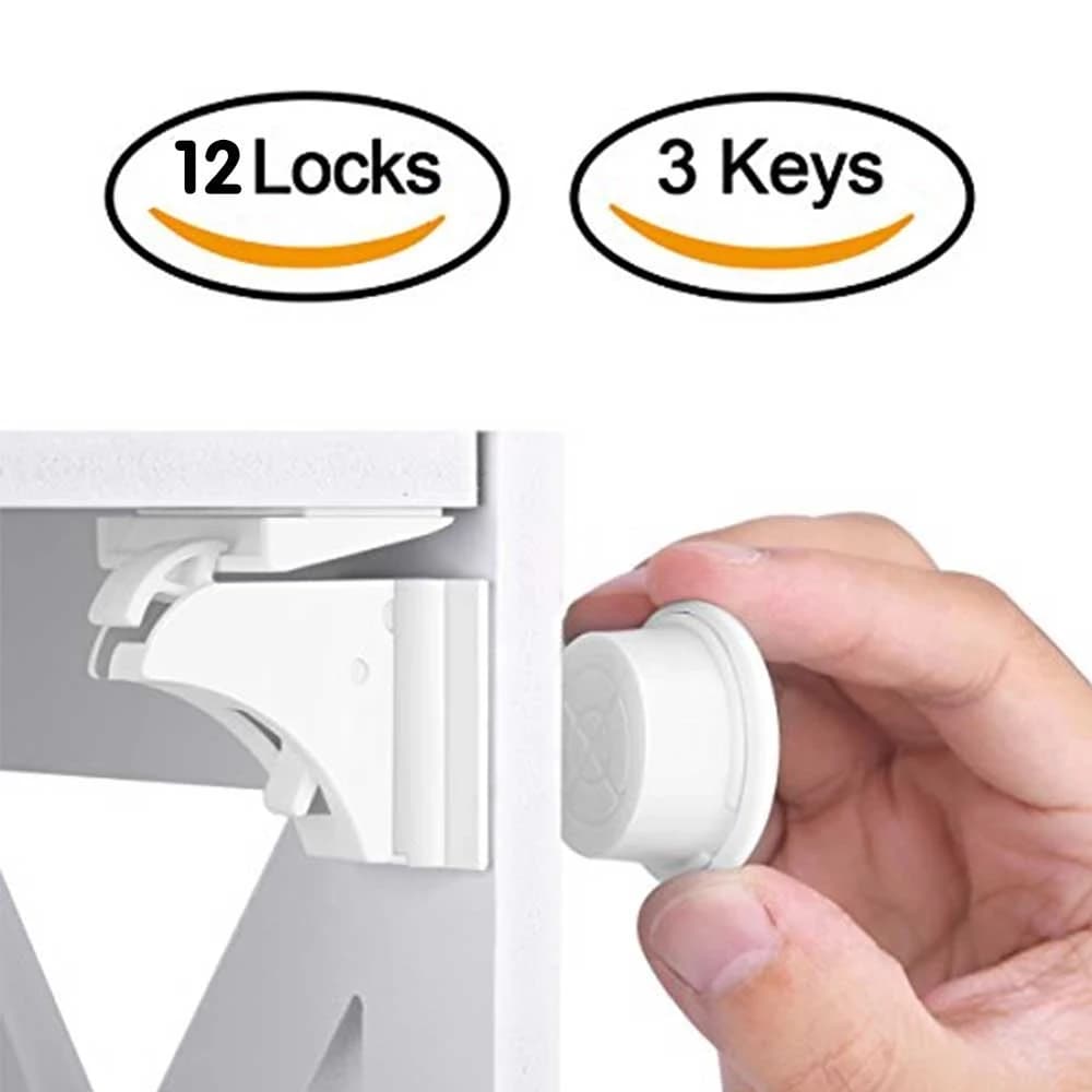 HONTUSEC, cerradura de seguridad para niños, cerradura magnética para niños, cerradura para puerta de cajón de gabinete, cerradura de protección
