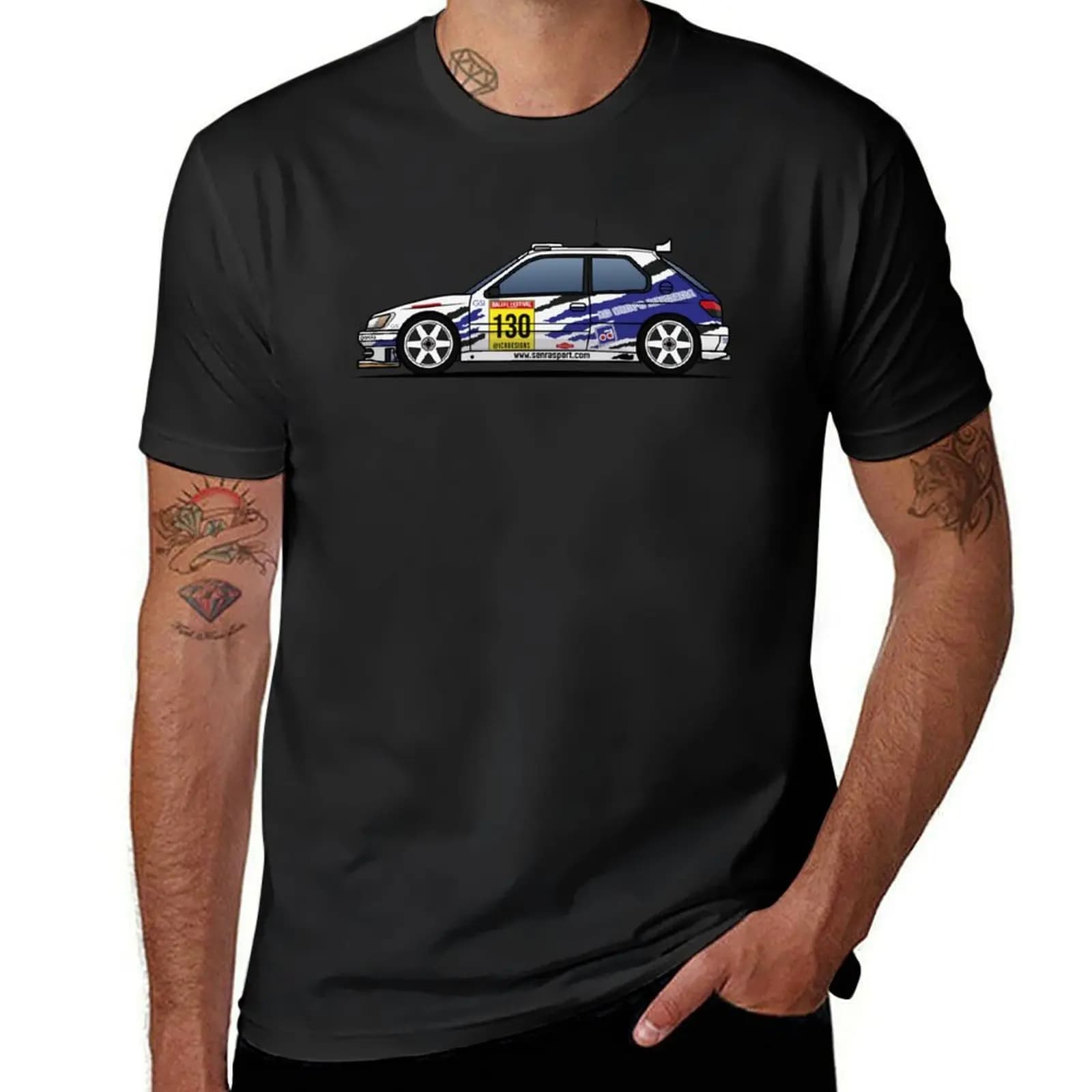Maxikit de camiseta de coche para hombre, Camisa lisa personalizada, modelo de coche, número de modelo de coche, 306