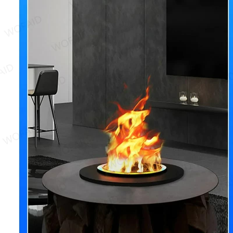 Chimenea eléctrica de precio más bajo para sala de estar, humidificador de llama realista de niebla de agua, centro de mesa moderno, con control
