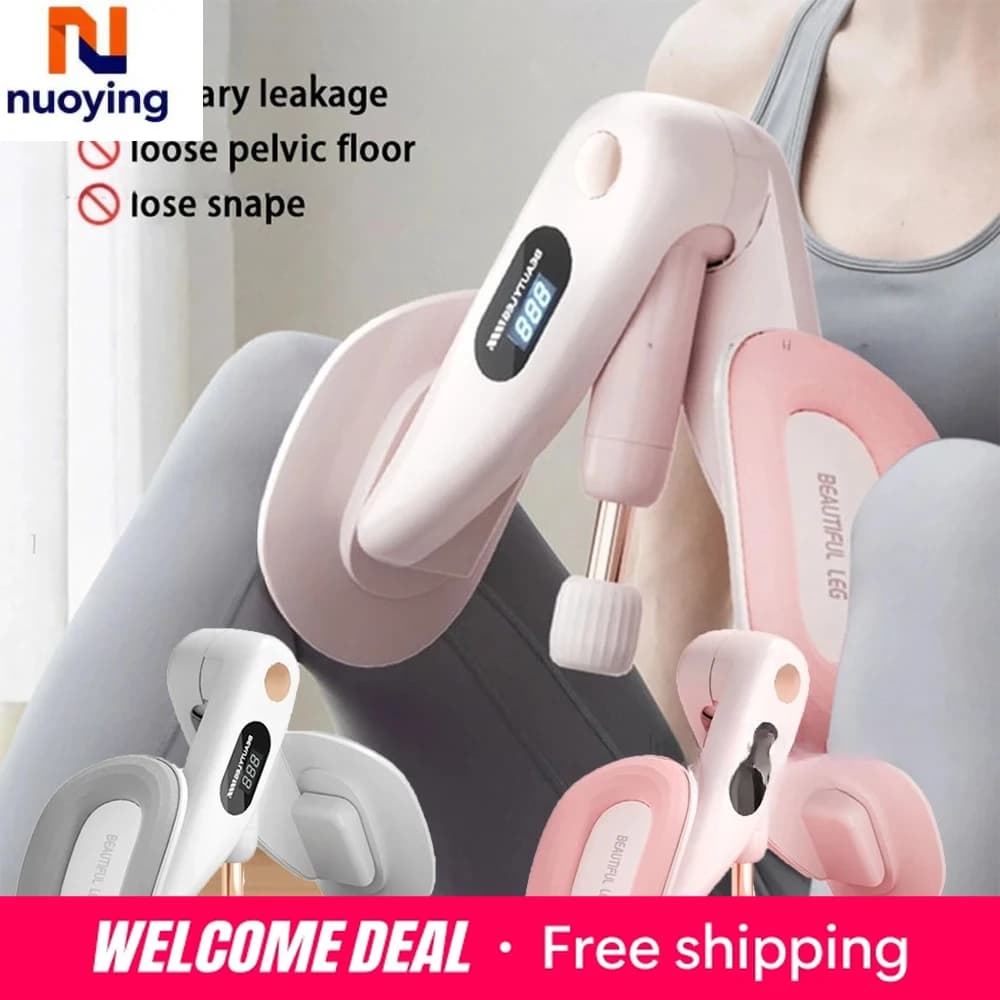 Entrenador de Músculos del Suelo Pélvico Thigh Master con Resistencia Ajustable y Contador, Dispositivo para Ejercicios de Kegel para Mujeres,