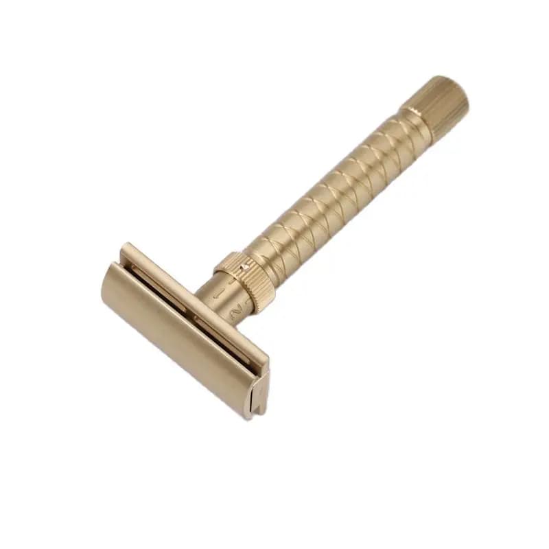 Yaqi 100% Material de latón Ajustable El corte final - Maquinilla de afeitar de seguridad de latón V2