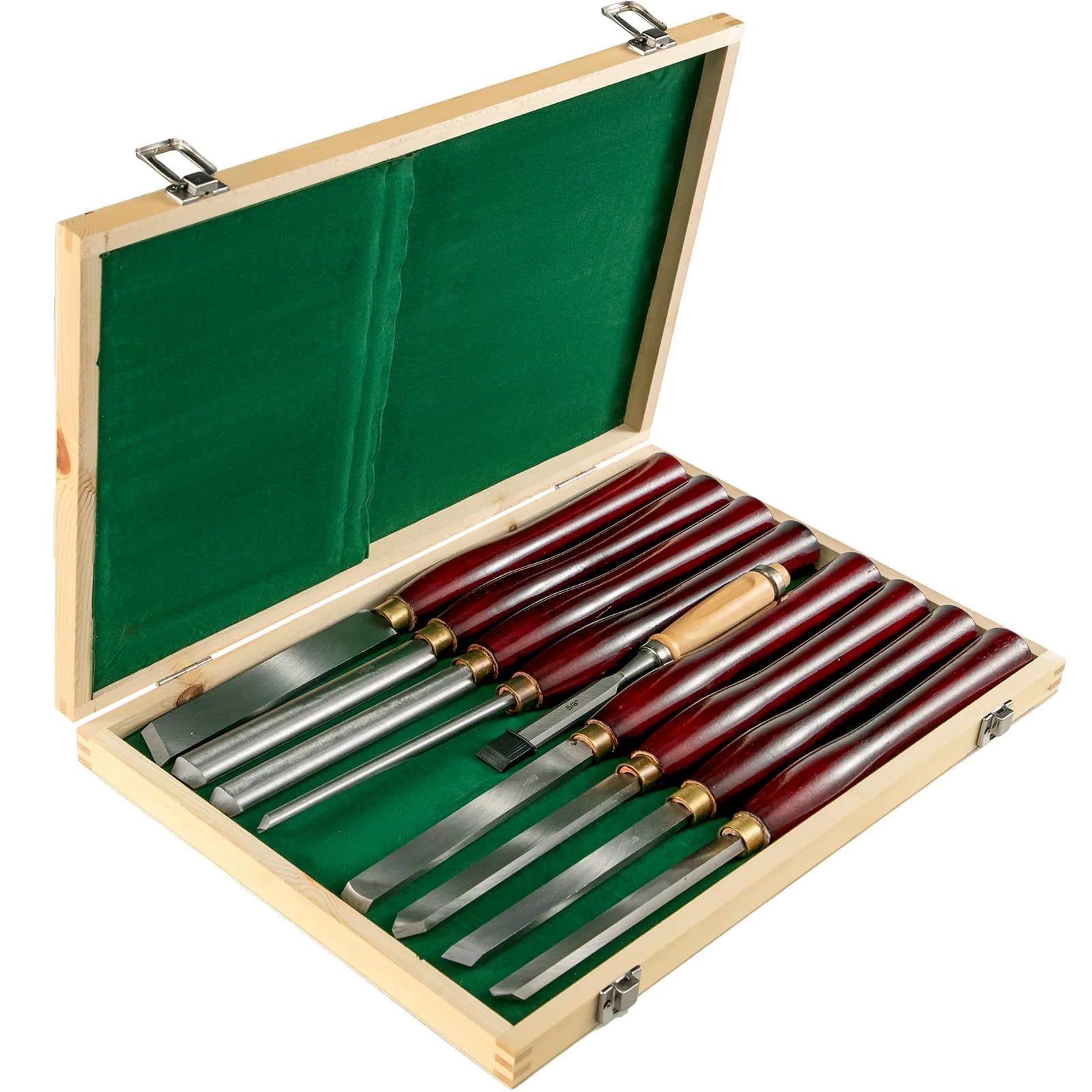 Succebuy-Juego de cinceles de torno HSS gratis, 8 Uds. + 1 cuchillo para tallar muebles de raíz de torneado de madera, hoja de 6,89 ", cincel de