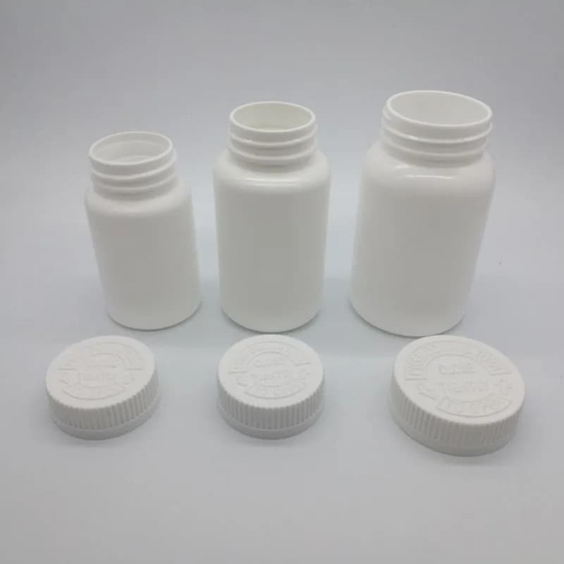 10/50 Uds 100cc 120cc 150cc 200cc HDPE blanco medicina pastillas botellas vacío cápsula farmacéutica tableta botella 150ml con tapa CRC