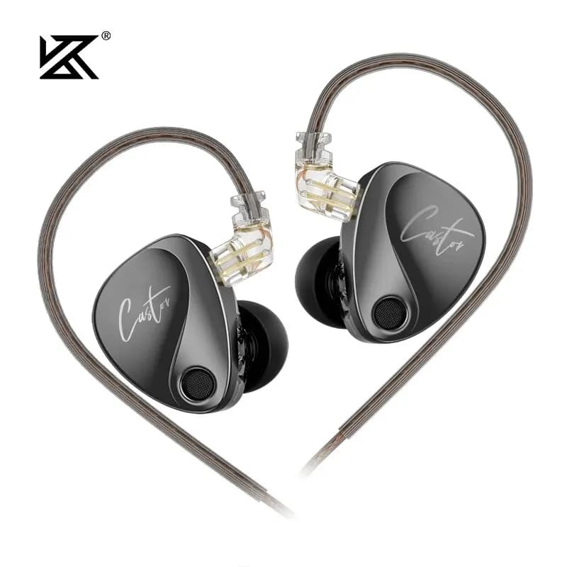 KZ Castor-auriculares intrauditivos HiFi 2DD, dinámicos, de alta gama, sintonizables, con armadura equilibrada, Monitor, auriculares con cancelación
