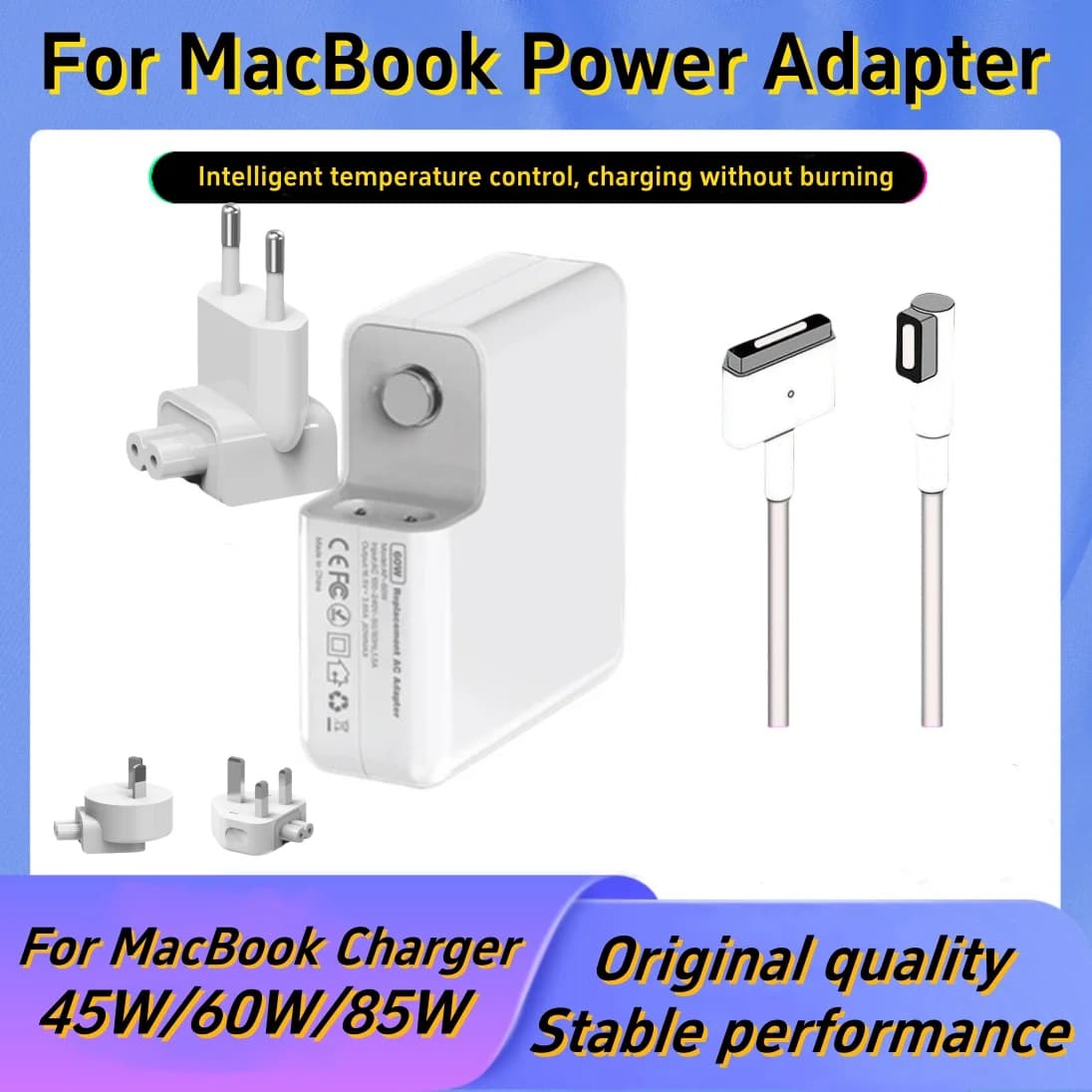 MacBook 45W 60W 85W Magsafe 1/2 carga magnética para MacBook Air/Pro A1466 A1278 A1502 A1398 A1286 adaptador de corriente cargador Fsat