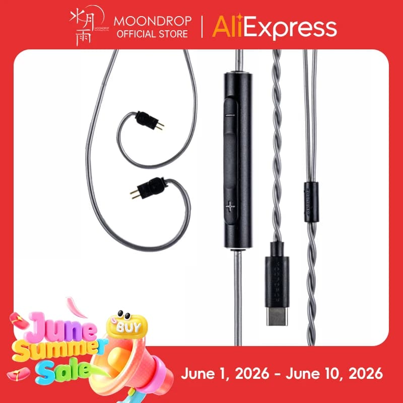 MOONDROP CDSP cable de auriculares nuevo en línea interactivo DSP USB-C Cable de actualización de auriculares para auriculares HiFi con cable