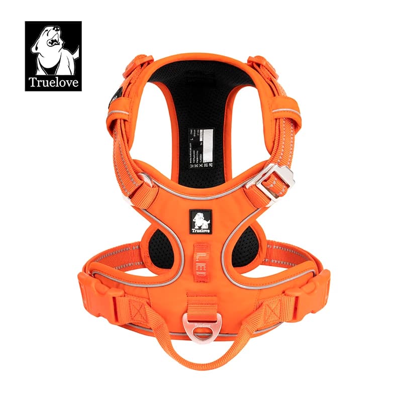 TRUE LOVE Arnés para mascotas Sin tirones Arnés para perros reflectante de nailon Control cómodo ajustable Step-in Brilliant Truelove TLH5654