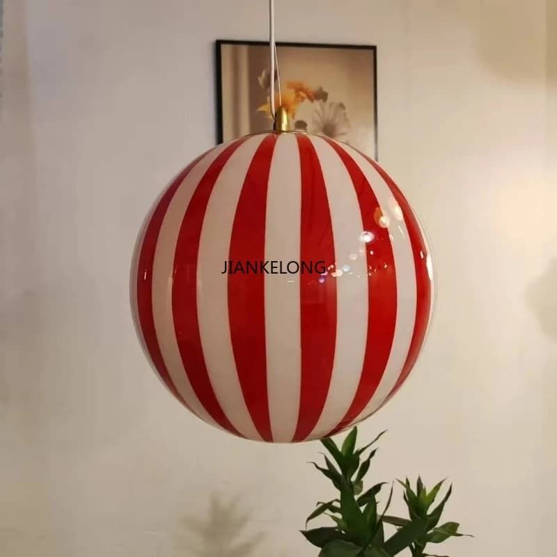 Candelabro de bola de piruleta moderno, luz colgante de cristal para habitación de niños, dormitorio, sala de estar, tienda de casa, decoración