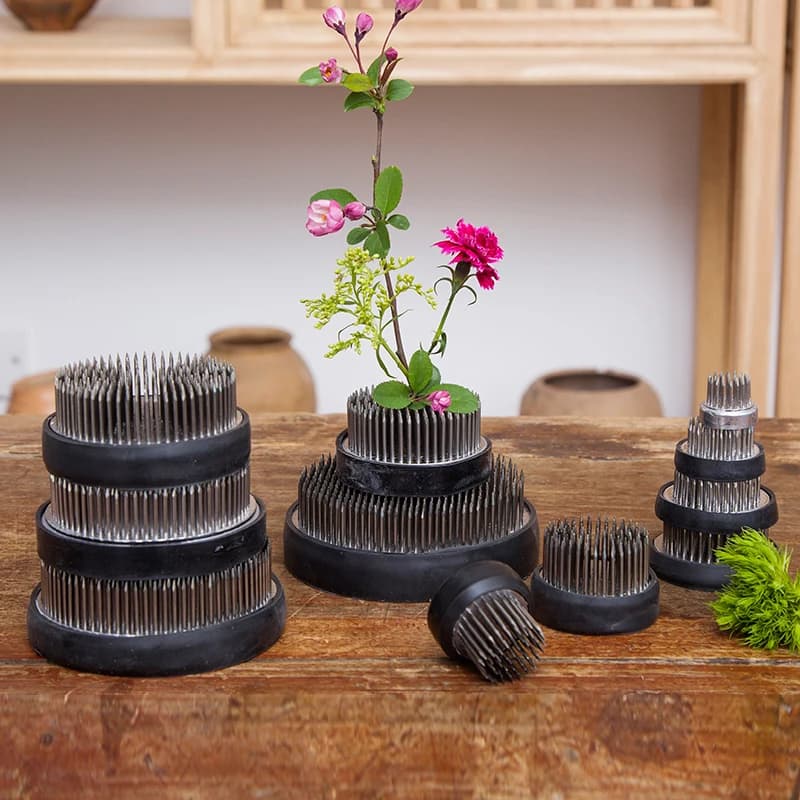 Aguja de alfiler de arreglo floral japonés, soporte de Base de maceta, herramienta de Arte de flores, decoración del hogar, Ikebana, kentan, Rana
