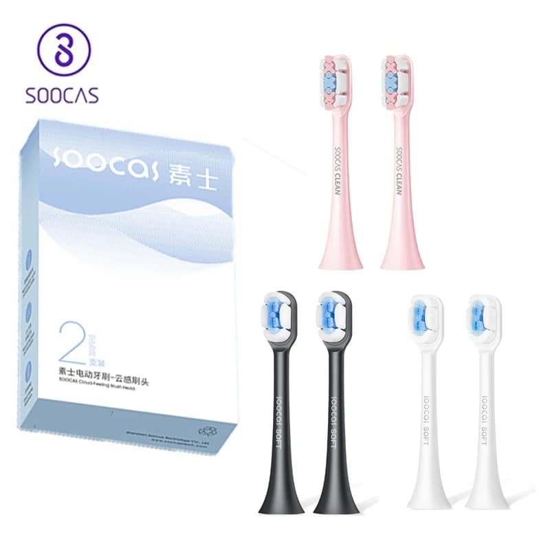 Cabezales de cepillo de dientes eléctrico sónico SOOCAS originales, cabezales de repuesto para cepillo de dientes SOOCAS X1 X3 X3U X5