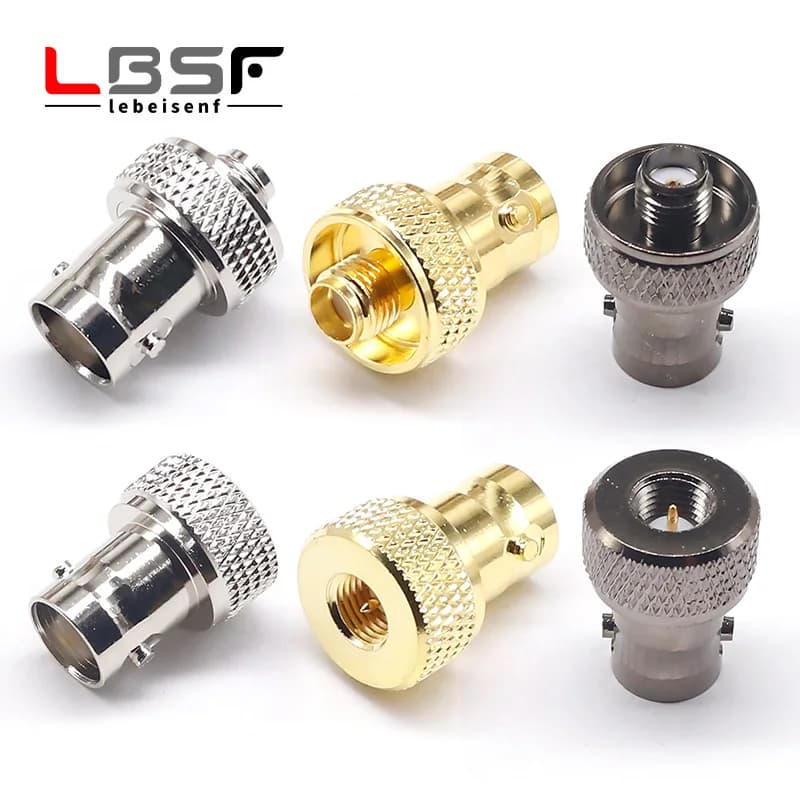 Adaptador de latón SMA hembra a BNC macho para Radio Baofeng, UV-5R, UV-5RA, UV-5RB, UV-5RC, adaptadores de antena bnc a sma