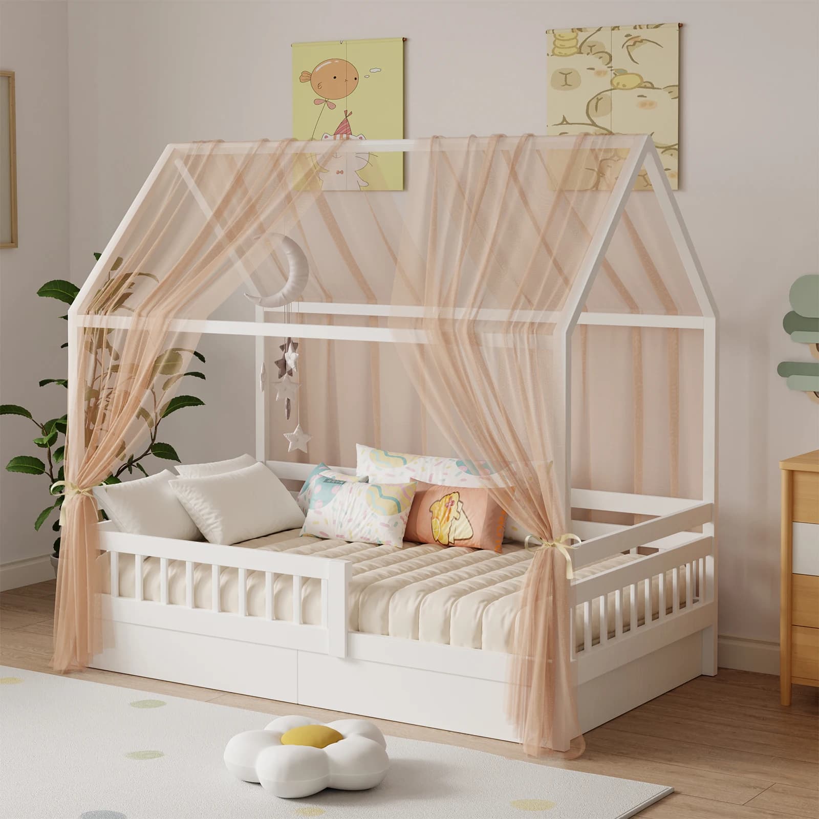 Dosel para litera Dosel para litera de muselina de 1/2 piezas, dosel de tela para literas adecuado para dosel de cama, decoración de dormitorio