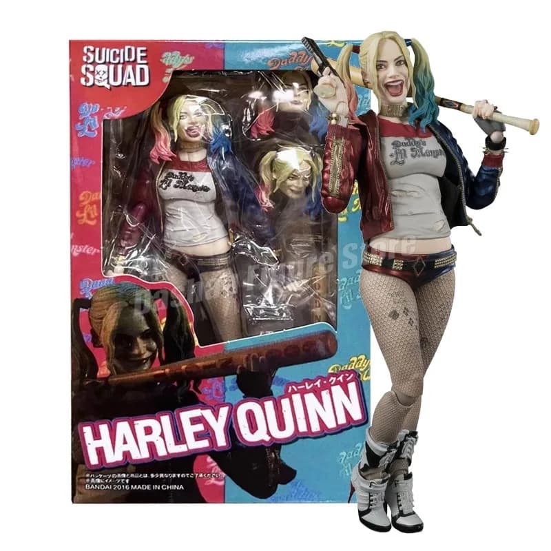Figura de acción SHF Harley Quinn colección de PVC 15cm escuadrón suicida Harleen Quinzel chica payaso estatuilla móvil modelo juguetes regalos