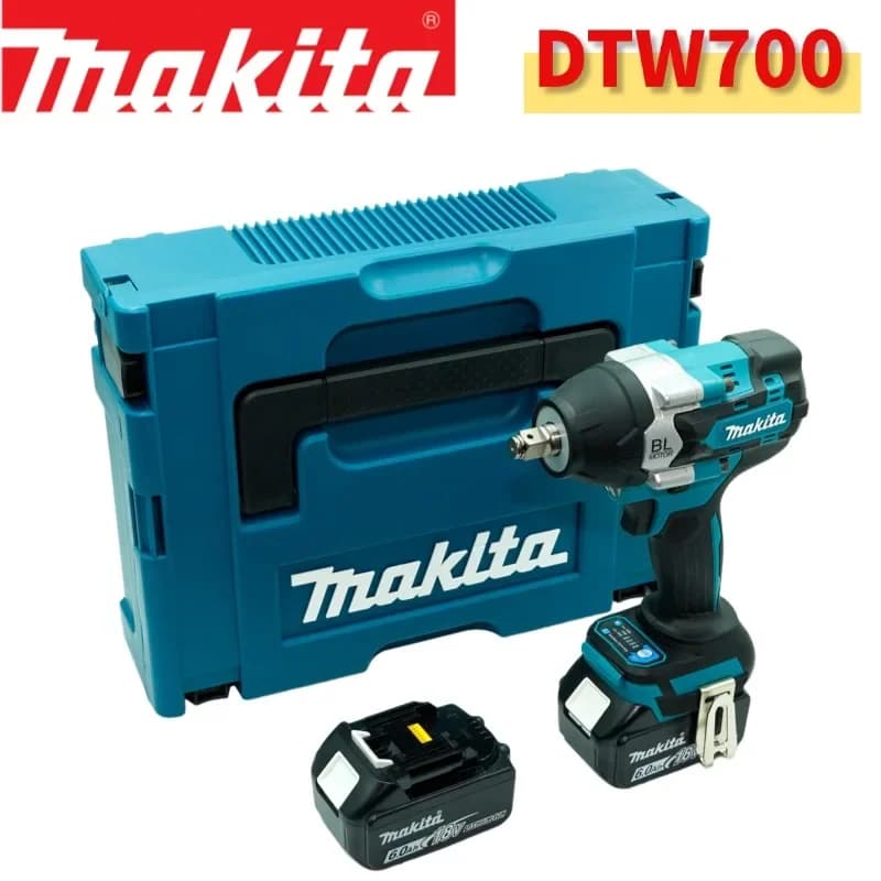 Llave Eléctrica Inalámbrica Makita DTW700 18V Sin Escobillas, Taladro Atornillador, Herramienta Eléctrica de Alto Torque, Llave Dinamométrica