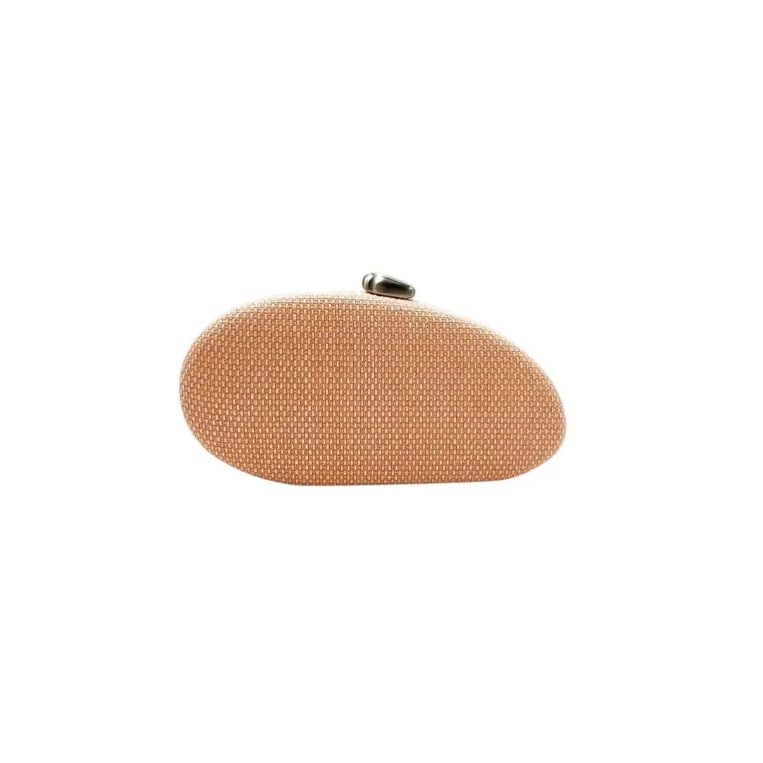 Bolso de fiesta oval rafia texturizada