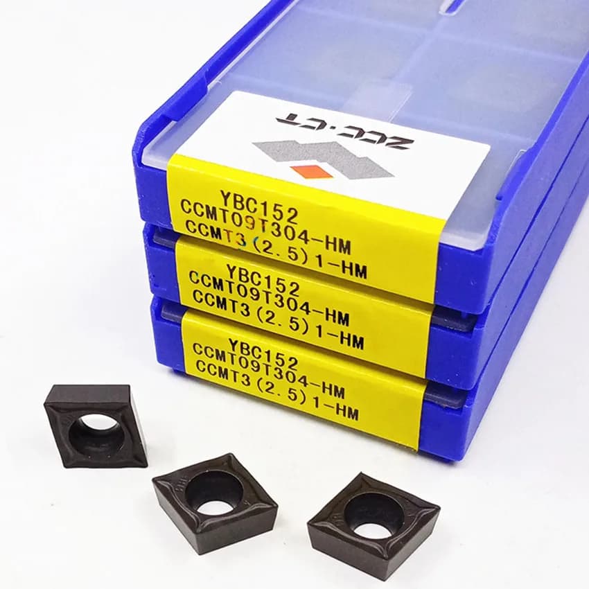 ZCC.CT CCMT060204-HM YBC152/CCMT060208-HM YBC152/CCMT09T304-HM YBC152/CCMT09T308-HM YBC152 insertos de carburo CNC 10 unids/caja