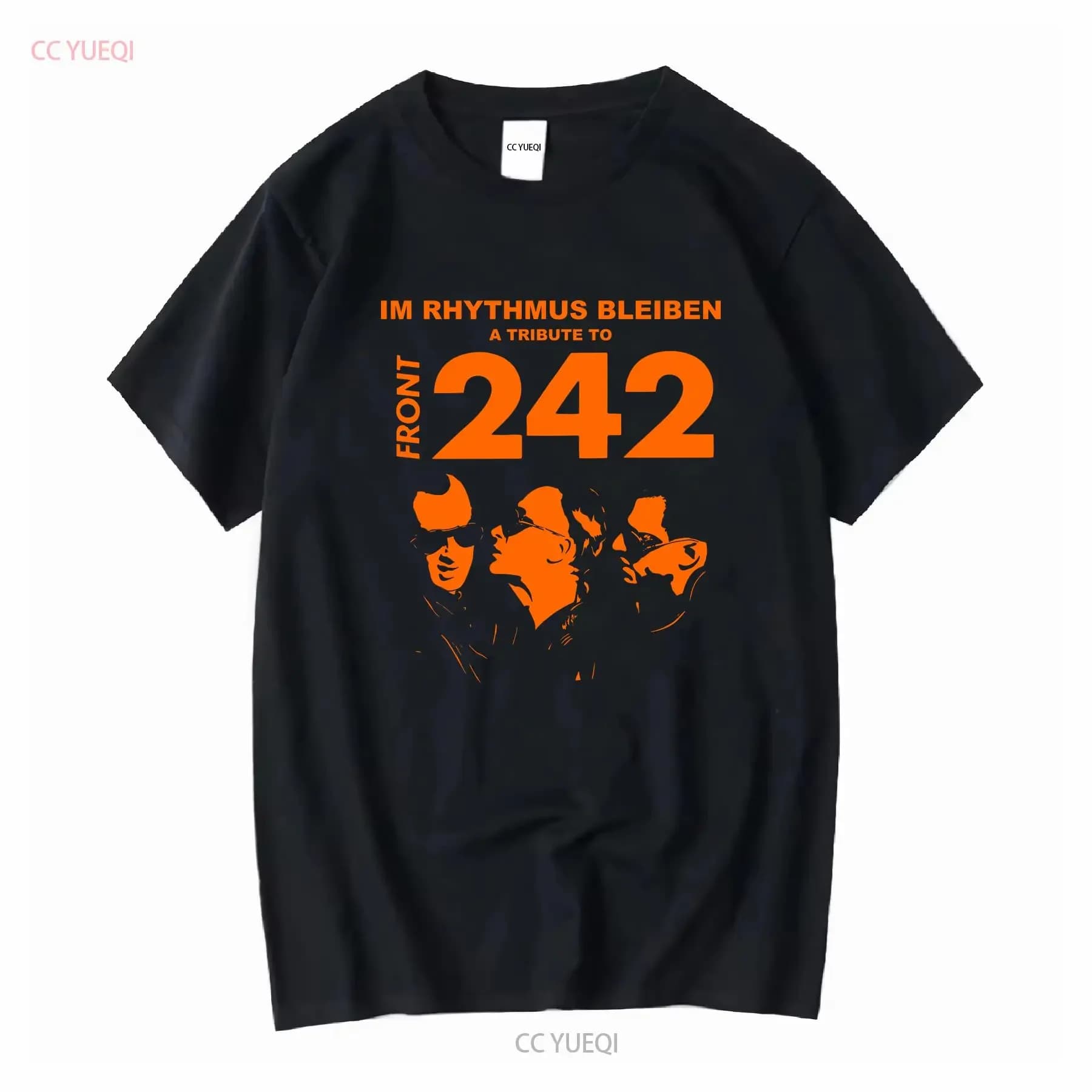 Frente 242 Im Rhythmus bleiben algodón negro todas las tallas camiseta A110 manga larga vintage lavado suave estirado homme Unisex