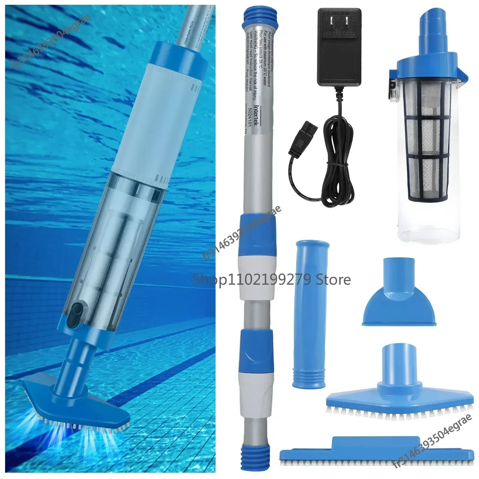 NUEVO Limpiador de Piscinas Recargable, Aspiradora de Mano Inalámbrica para Piscinas, Peceras, Spas y Jacuzzis Portátiles