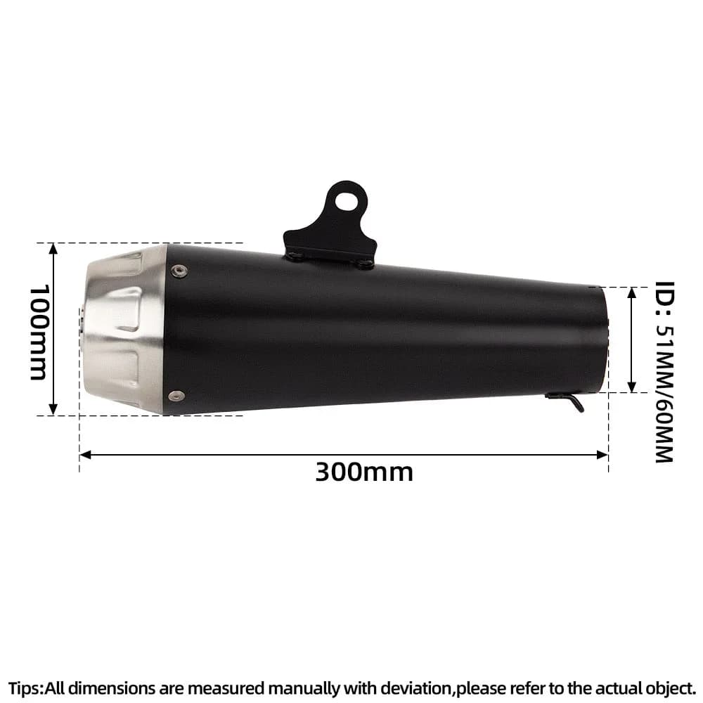 Silenciador de escape para motocicleta de 51 mm y 60 mm, kit de tubo de escape para moto, tubo de cola de carreras con DB Killer para 450SS 450SR-S