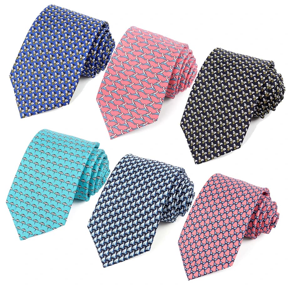 Corbatas Tailor Smith 100% de seda para hombre, corbata a la moda con abeja, mariposa, velero, patrón de animales, corbata para el día del padre,