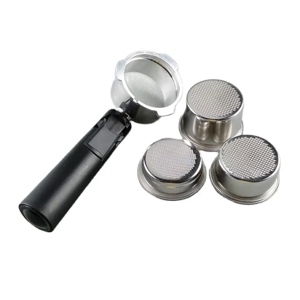 Portafiltro de café sin fondo de 51mm con cesta de 1, 2 y 4 tazas para cafetera Homix Hibrew h11 Oster Cecotec Phico Brayer br1101