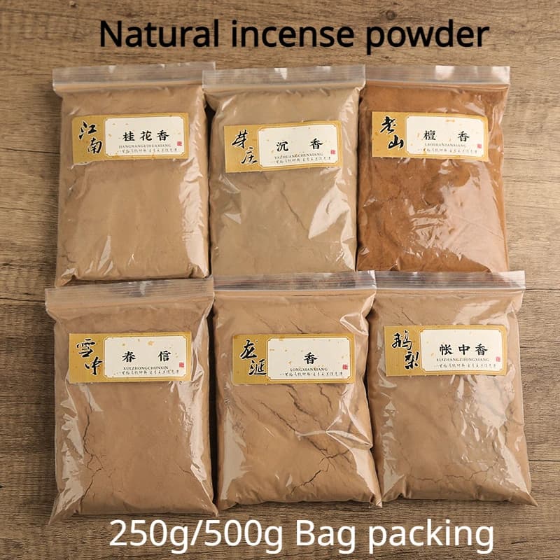 Polvo de Incienso de Sándalo de Montaña Antigua (Agilawood) 50/500g para Hogar/Interiores/Hornillo de Aromas/Calmante/Purificador de Aire
