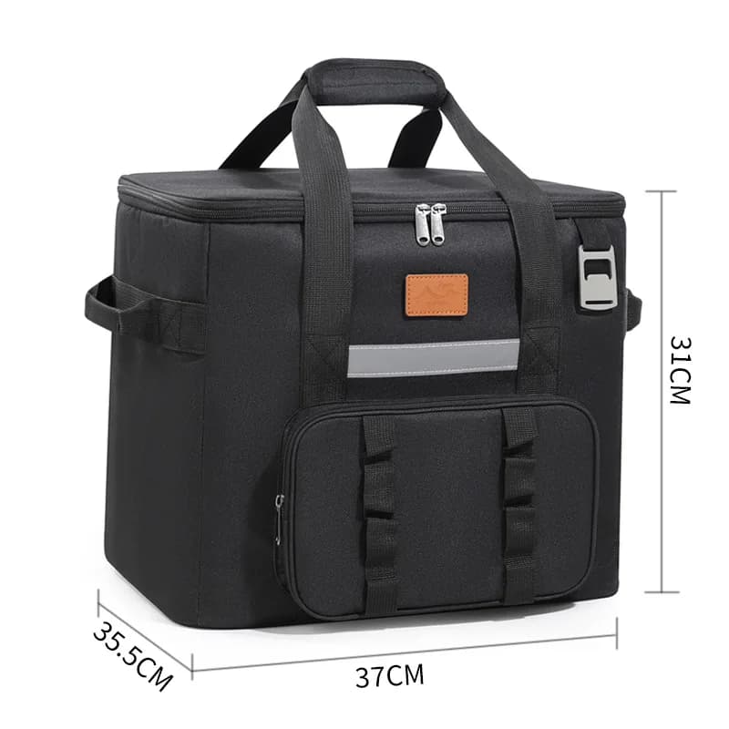 Bolsa térmica para transportar alimentos de 40L para mujer, bolsa grande con aislamiento térmico con cremallera, bolsa de Picnic portátil a prueba