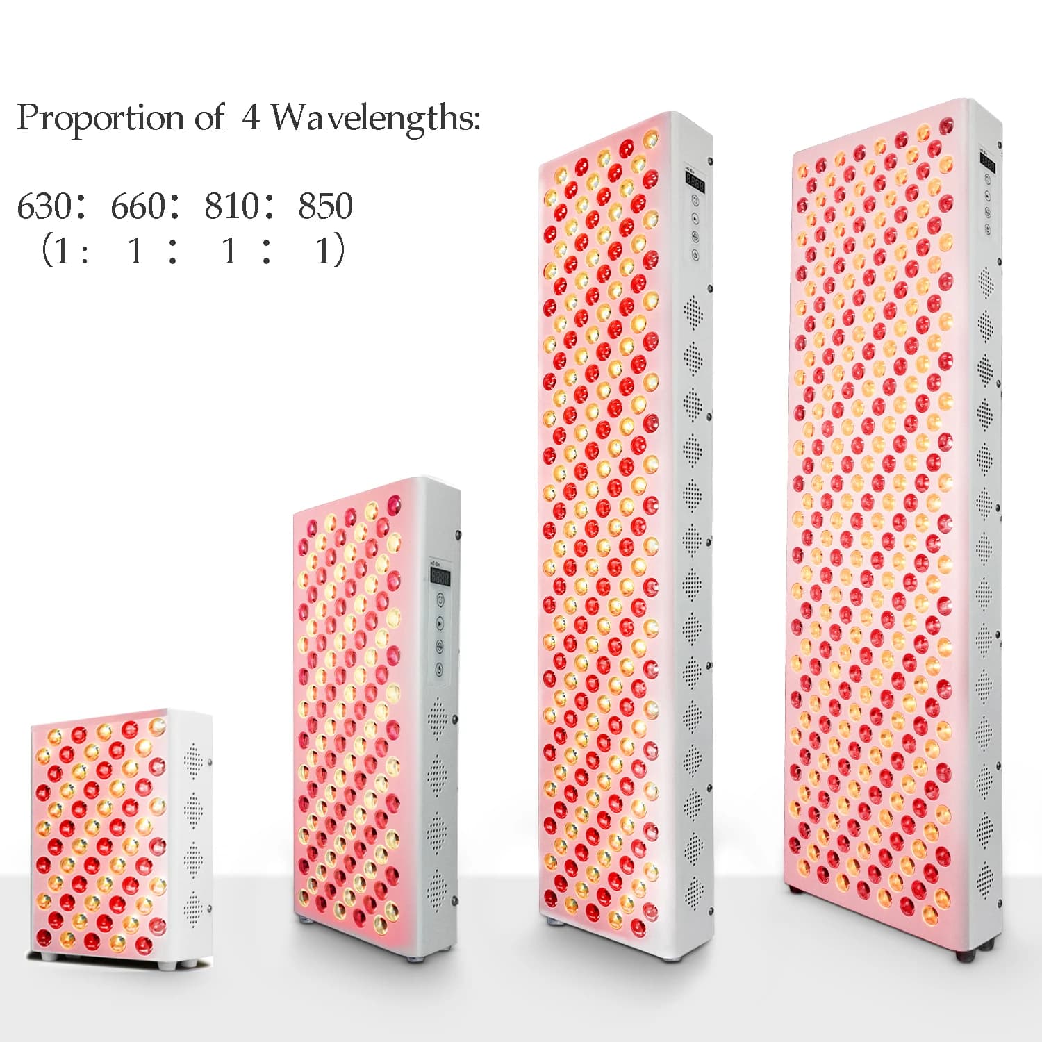 Nuevo Panel de terapia de luz roja de cuerpo completo, lámpara de terapia infrarroja de 300W, 500W, 1000W, 1500W, 630nm, 660nm, 810nm, 850nm