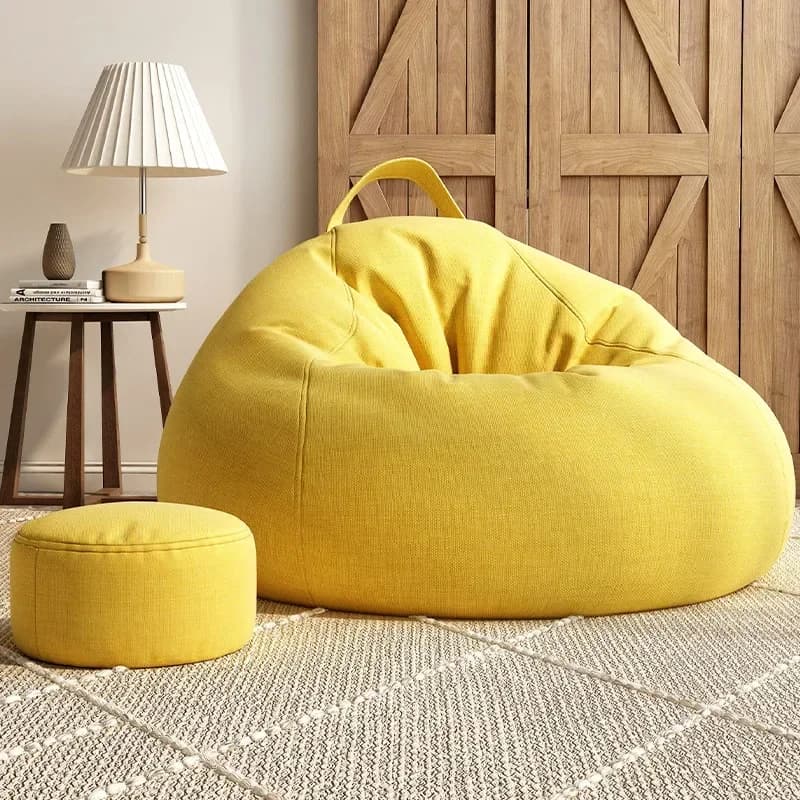 Sofá perezoso, puf para una sola persona, puede tumbarse y dormir, sofá, muebles, silla tipo puf con relleno