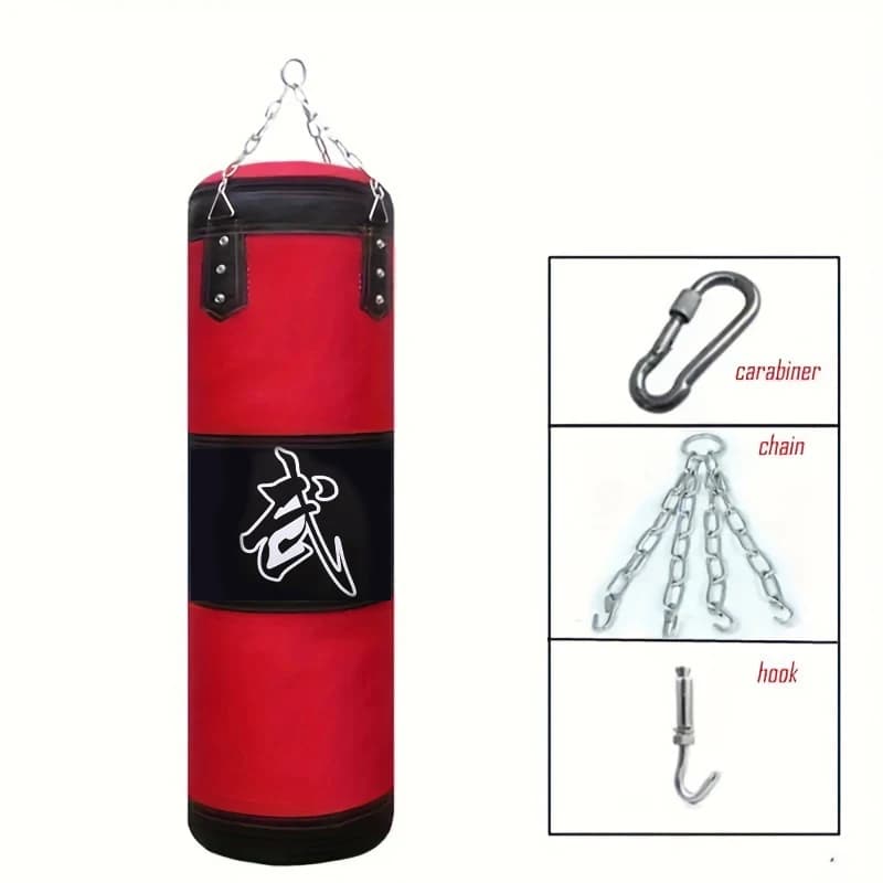 Saco de arena para boxeo, saco de boxeo pesado con gancho de techo, cadena de acero, entrenamiento físico, MMA, Kickboxing, Muay Thai, Karate,