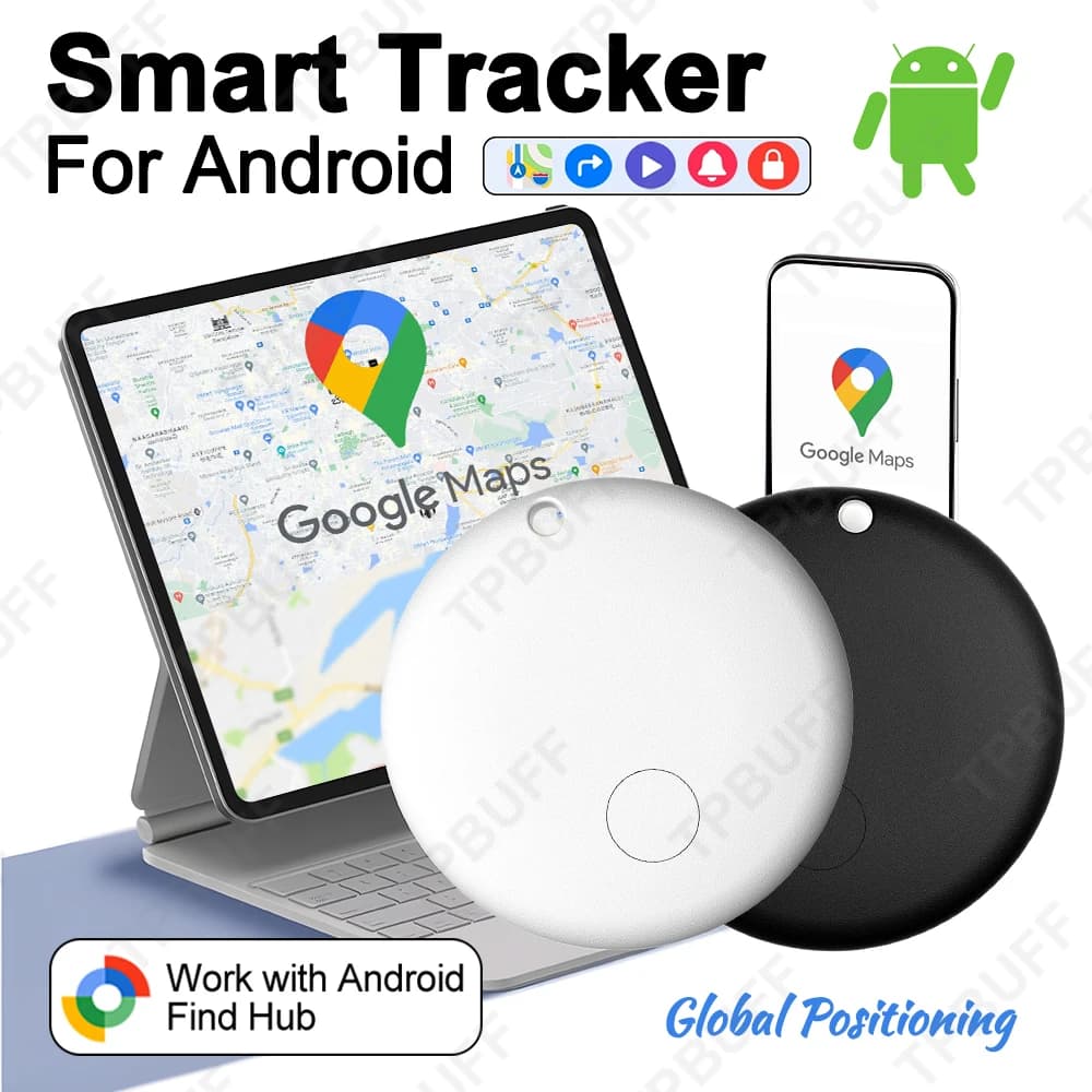 Rastreador GPS inteligente funciona con Google Find my dispositivo rastreador mascota niños equipaje seguimiento de llaves posicionamiento preciso