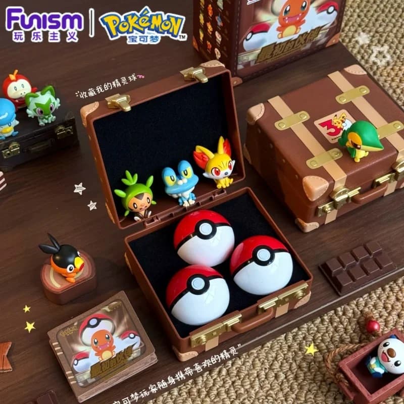 Caja Sorpresa Original Funism X Pokémon Palmsize Wonders First Partner 30th Anniversary, Serie Bulbasaur, Squirtle, Charmander, Juguete de Regalo