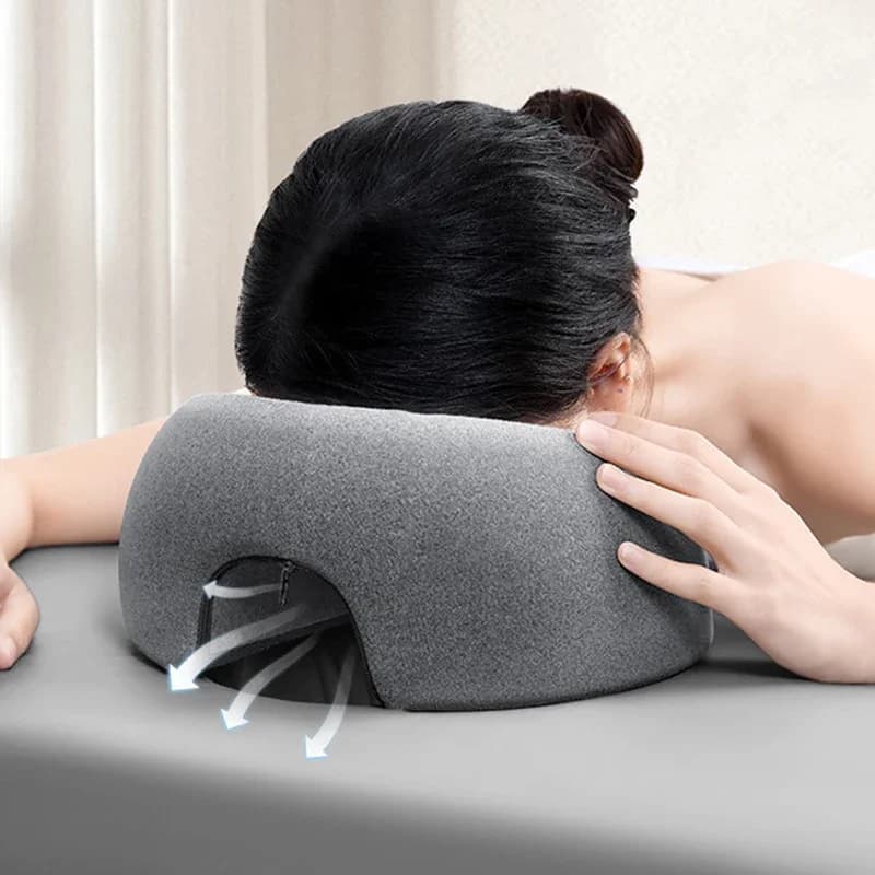 Almohada de espuma viscoelástica para salón de belleza, reposacabezas de masaje para el hogar, cómoda y ergonómica