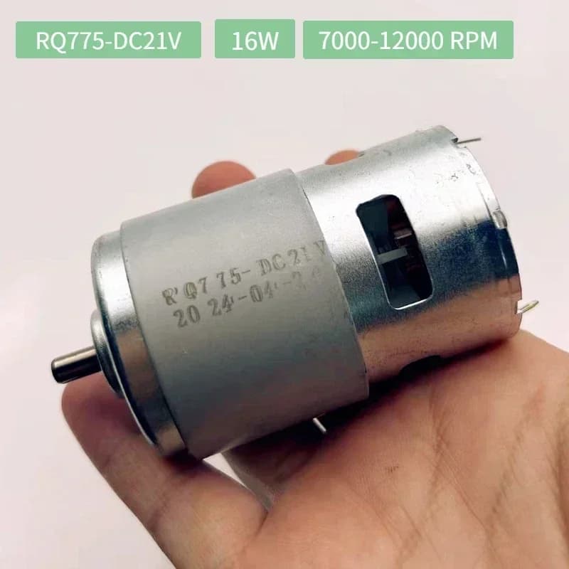 775 DC 21V motor de cepillo pequeño motor silencioso de alta velocidad motor original de alta potencia