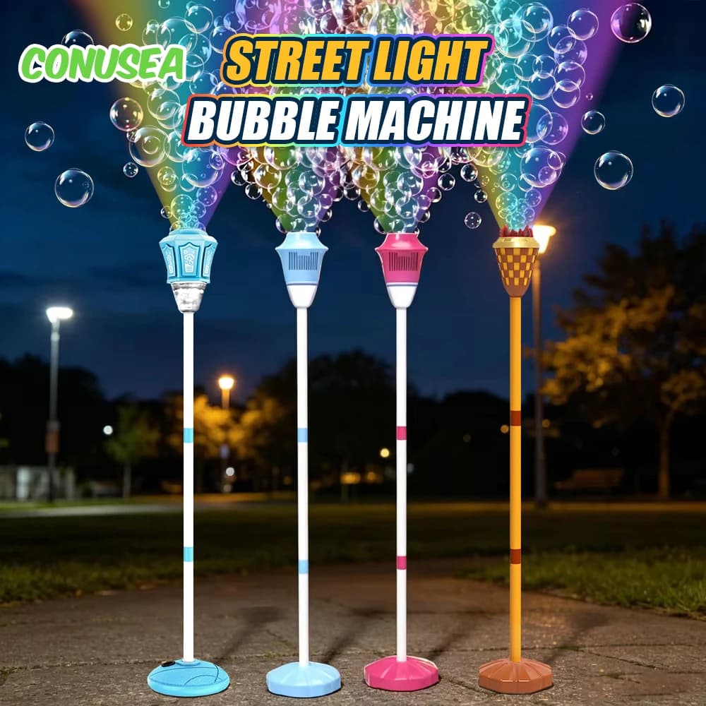 Máquina de burbujas para farolas, pistola automática de burbujas de jabón, juguete para bodas, fiestas de cumpleaños, juegos al aire libre para