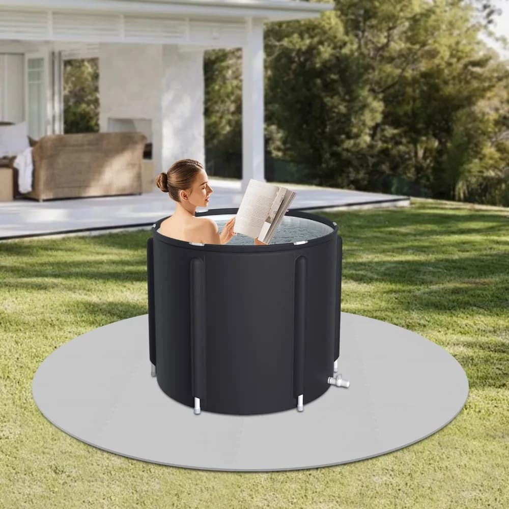 Base para Jacuzzi de EVA de 77.17 Pulgadas - Diseño Elástico Antideslizante Encastrable, Aislamiento Térmico de 1.2 cm de Grosor, para Piscinas