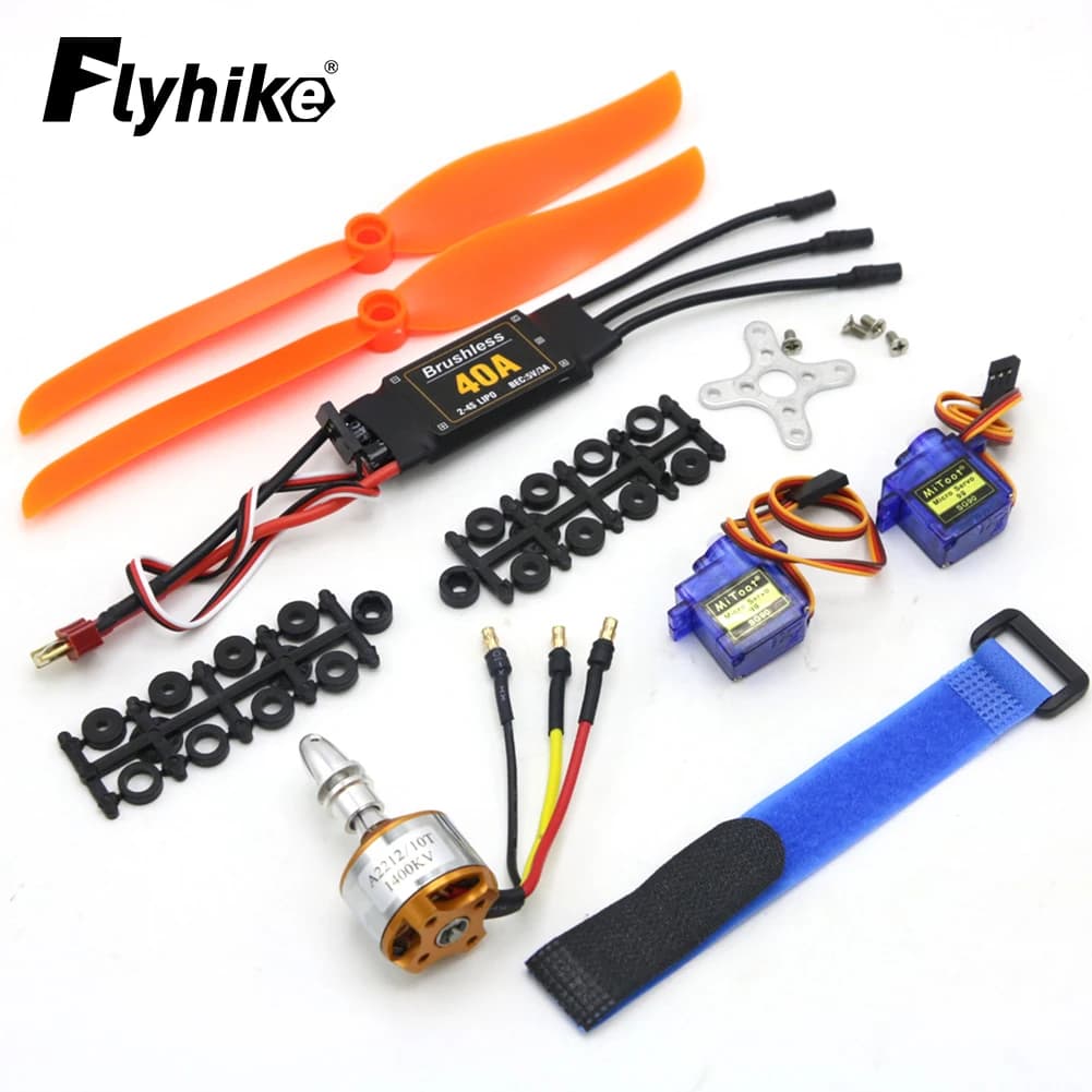 A2212 2212 2200KV 1400KV 1000KV Motor sin escobillas 30A 40A / 40A BLheli ESC SG90 9G Micro Servo para RC avión de ala fija helicóptero