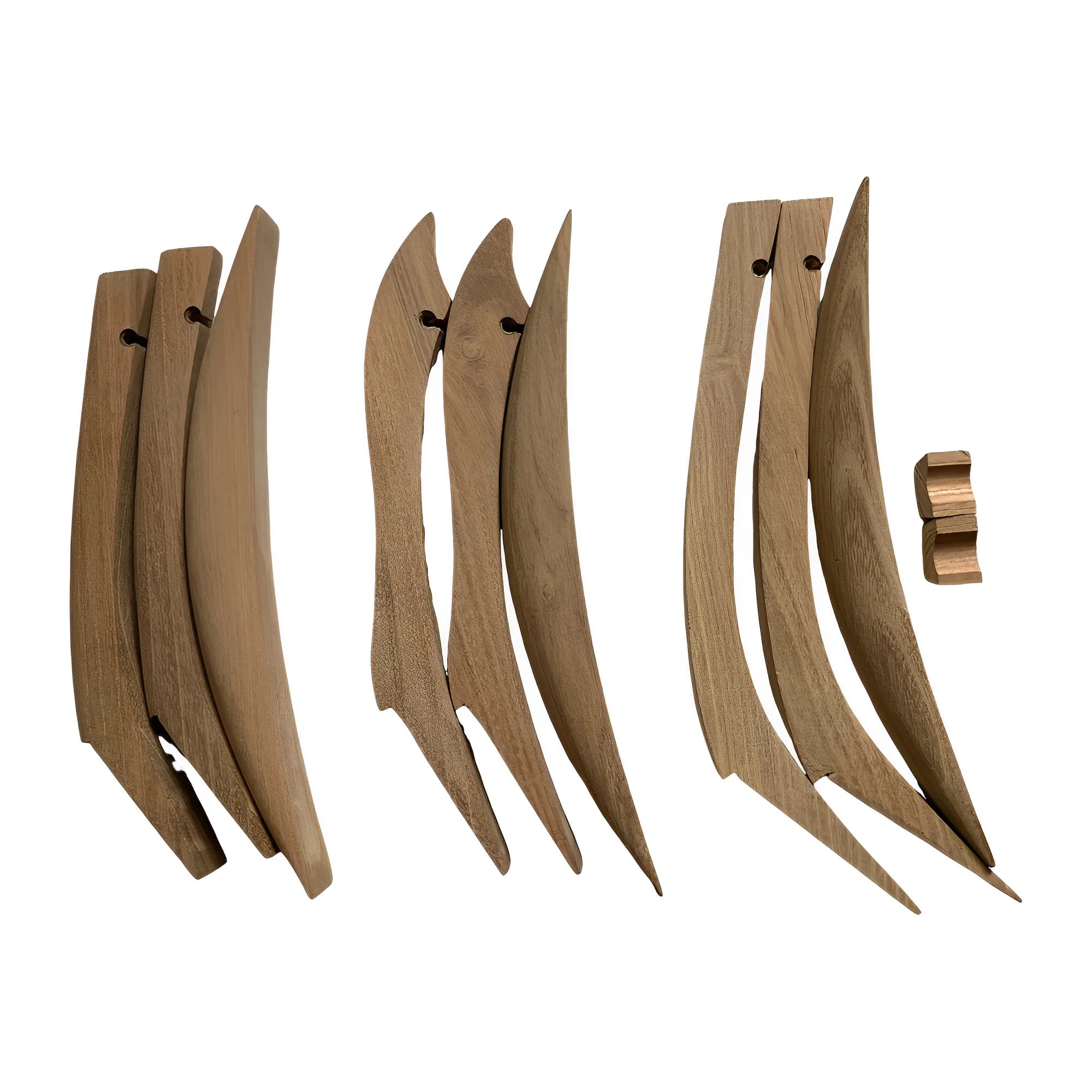 Conjunto de arco de madera con mango derecho e izquierdo, accesorios de tiro con arco tradicional, ensamblaje para caza