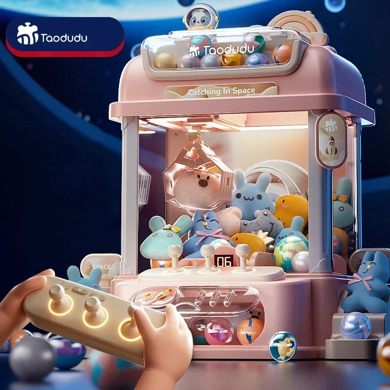 Máquina de muñecas DIY de gran tamaño para niños, juego operado por monedas, Mini garra, juguete para atrapar, máquinas de grúa, muñeca
