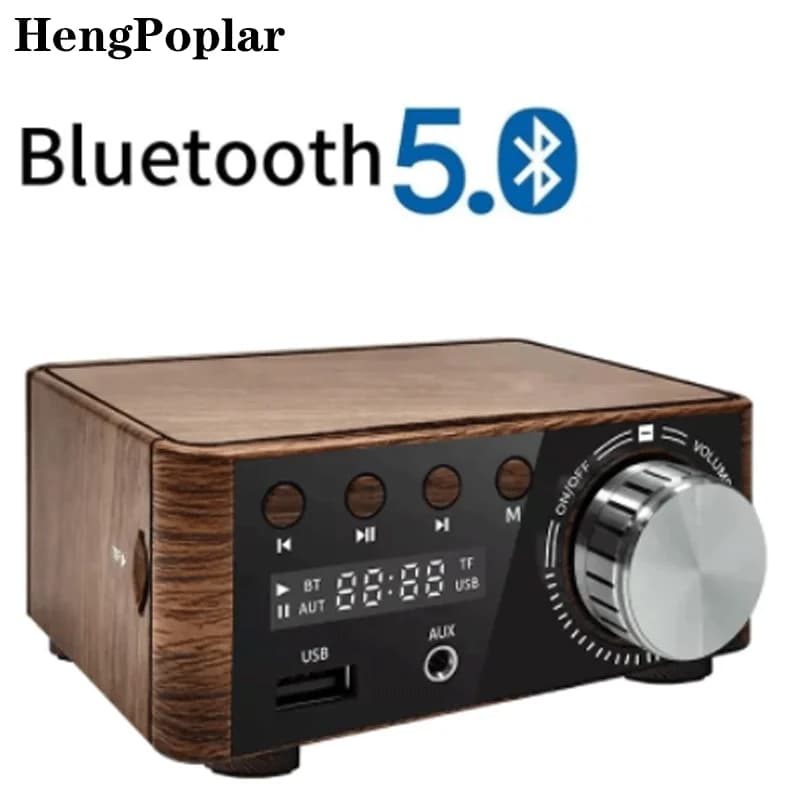 Miniamplificador de Audio HiFi con Bluetooth 5,0, amplificador Digital de clase D, Tpa3116, 50W x 2, USB/AUX IN, para el hogar y el coche