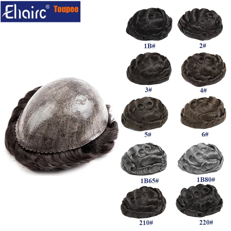 Venta: prótesis de cabello masculino, pelucas de piel de inyección de 0,12-0,14mm para hombre, peluca para hombre, prótesis capilar de 6 ",
