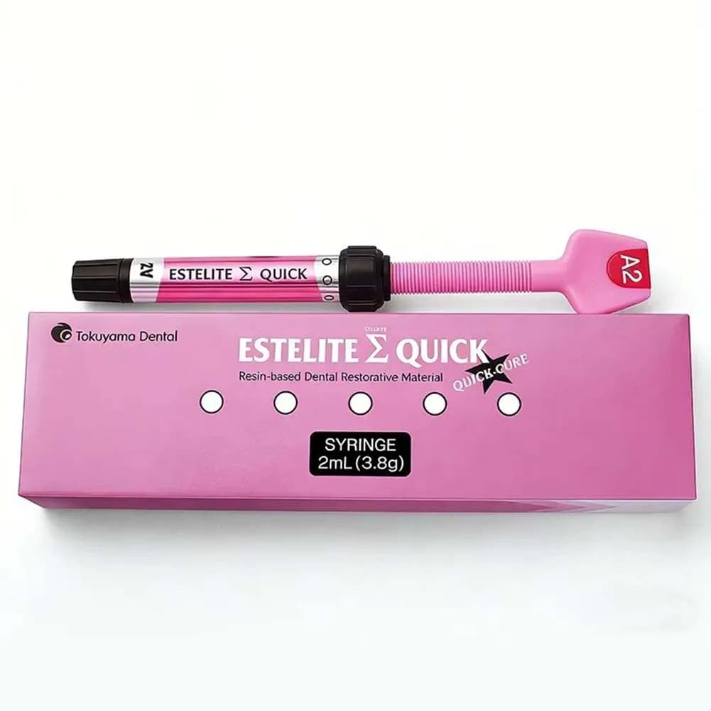 Resina Compuesta Dental Restauradora Tokuyama ESTELITE Sigma Quick en Jeringa Opaca A/B/C/OA/OPA2, Tono Blanco Esmaltado WE