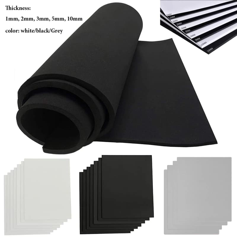 Hojas de espuma Eva de 1mm, 2mm, 3mm, 5mm y 10mm de espesor, absorbente de sonido, hojas de espuma Eva artesanales, Material de fabricación de