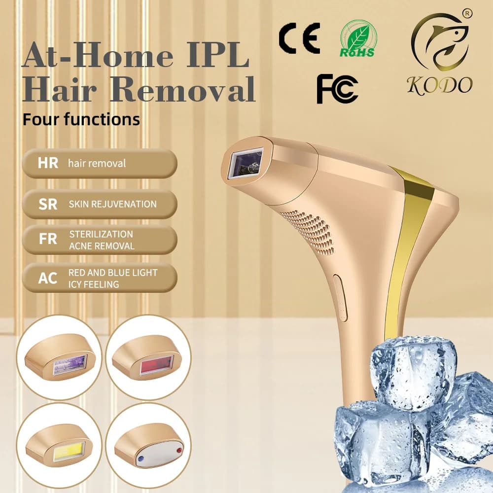 KODO 2026 Depiladora Láser de Hielo de Alta Gama Personalizable, Depilación Láser Permanente IPL, Fotoepiladora Indolora 4 en 1 para Rostro y
