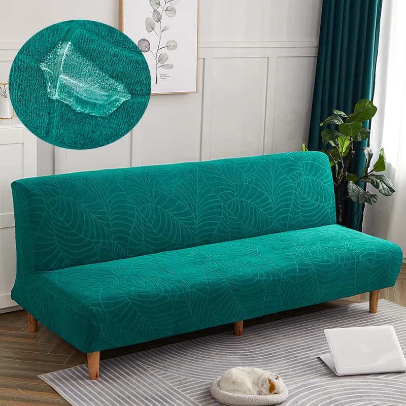 Funda para sofá cama, fundas impermeables para futón, fundas elásticas para sofá, material grueso jacquard