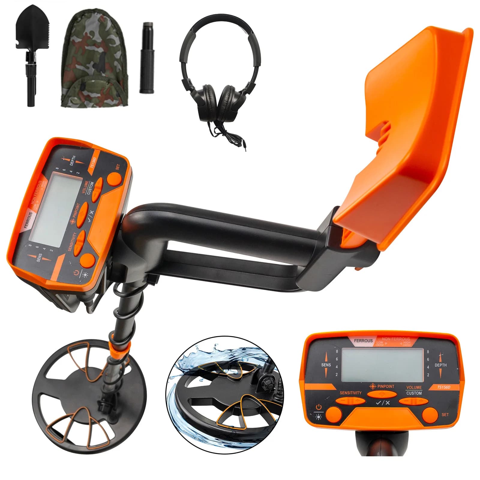 SucceBuy Detector de Metales Disco Impermeable Subacuático Subterráneo Pantalla LCD Sensible de Alta Precisión Humanidad para Adultos Niños