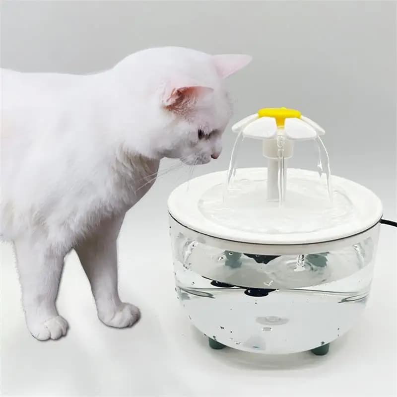 fuente de agua para gato Filtro de fuente de agua automático para gatos, tazón de bebida silencioso eléctrico USB, dispensador de bebidas para