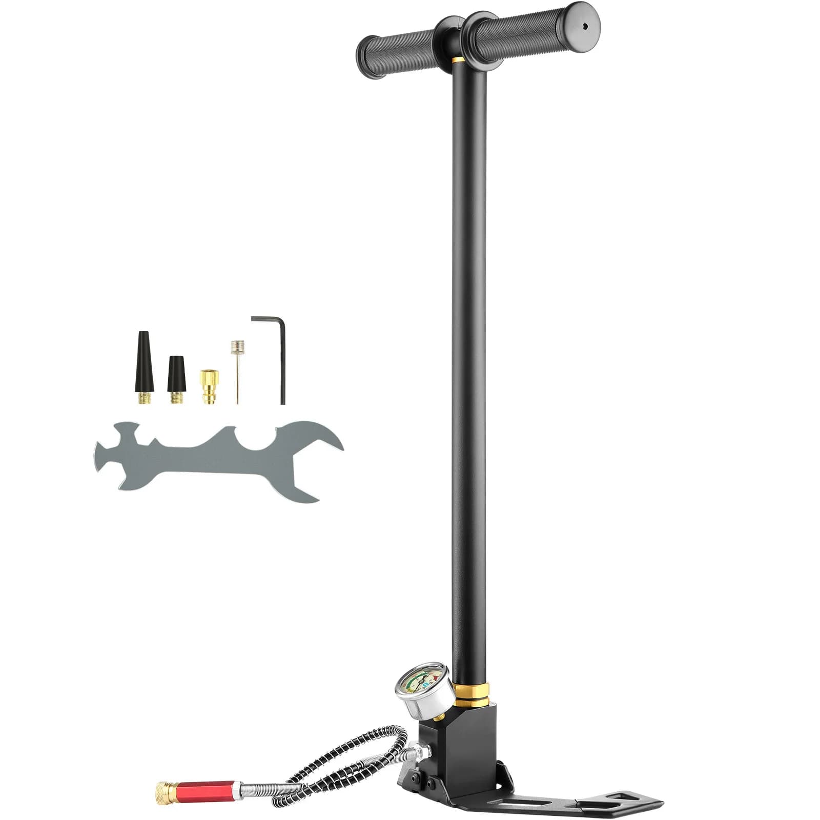 Bomba PCP de 3 Etapas SucceBuy + Manómetro 4500PSI para Neumáticos, Kayak, Balones, Pistola de Aire, Bomba Manual de Alta Presión